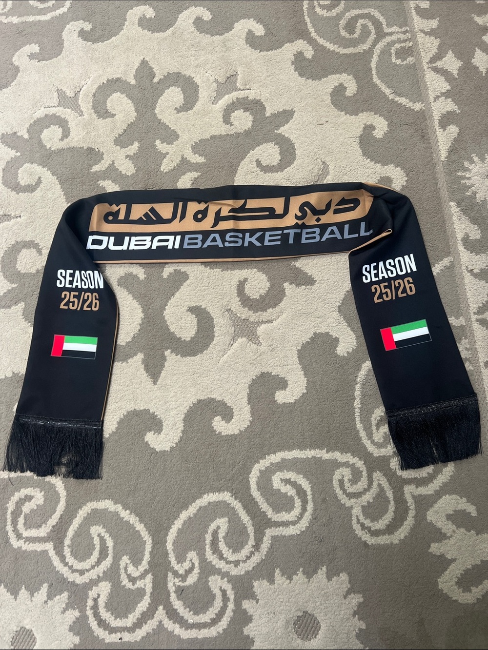 Dubai Basketball Season 25/26 Black & Gold Supporter Scarf Coca Cola Arena New!